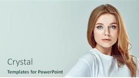  Presentation with oil and natural gas industry - Colorful presentation theme enhanced with portrait-of-a-beautiful-young backdrop and a sky blue colored foreground