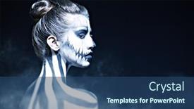  Presentation with black-queen - Colorful slide set enhanced with portrait-of-a-beautiful-young backdrop and a Magenta colored foreground