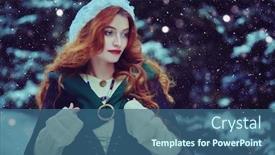  Presentation with middle ages - Colorful theme enhanced with portrait-of-a-beautiful-young backdrop and a ocean colored foreground