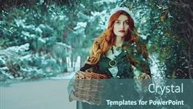  Presentation with middle ages portrait - Theme featuring portrait-of-a-beautiful-young background and a ocean colored foreground