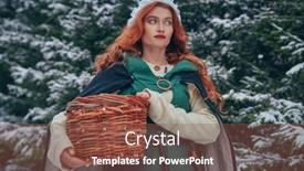  Presentation with middle ages portrait - Slides enhanced with portrait-of-a-beautiful-young background and a tawny brown colored foreground