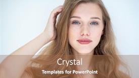  Presentation with aging skin - Slide deck consisting of portrait-of-a-beautiful-young background and a coral colored foreground