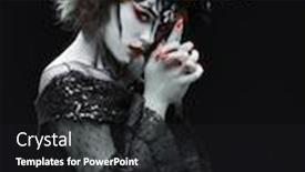  Presentation with catrina - Audience pleasing presentation design consisting of portrait-of-a-beautiful backdrop and a black colored foreground