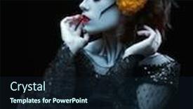  Presentation with catrina - Cool new slide set with portrait-of-a-beautiful backdrop and a wine colored foreground