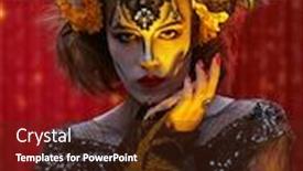  Presentation with sugar skull - Amazing presentation theme having portrait-of-a-beautiful backdrop and a tawny brown colored foreground