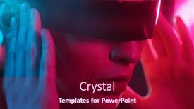  Presentation with cyberpunk - PPT theme with portrait-of-a-beautiful background and a  colored foreground