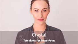  Presentation with blue eyes - Audience pleasing slides consisting of portrait-of-a-beutiful-woman backdrop and a gray colored foreground