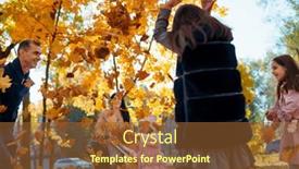  Presentation with children parents - Theme consisting of portrait-of-a-big-family background and a tawny brown colored foreground