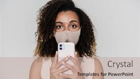  Presentation with black woman - Amazing presentation theme having portrait-of-a-black-woman backdrop and a coral colored foreground