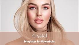  Presentation with hair color - Theme featuring portrait of a blonde beautiful woman with a long straight light hair portrait of a beautiful woman with a coral color makeup girl with bright fashion make-up beautiful female face fashion model background and a coral colored foreground