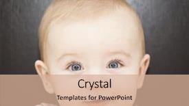  Presentation with blue eyes technology eye scan - Theme with portrait of a blue eyes background and a  colored foreground