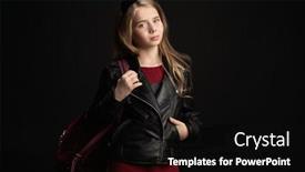  Presentation with kids fashion - PPT layouts having portrait-of-a-bright-cute background and a black colored foreground