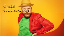  Presentation with diversity bright colors - Amazing presentation having portrait-of-a-bright-man backdrop and a gold colored foreground