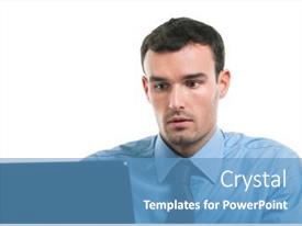 Portrait Of A Businessman Using PPT template 11 | CrystalGraphics