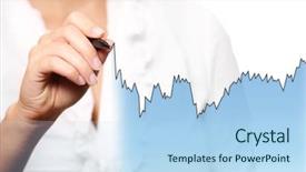  Presentation with process flow chart - Amazing PPT layouts having portrait of a businesswoman drawing backdrop and a  colored foreground