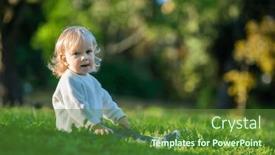  Presentation with walk - Presentation enhanced with portrait-of-a-calm-child background and a tawny brown colored foreground