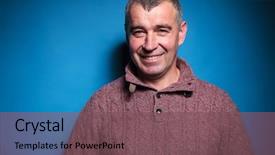  Presentation with aged - Audience pleasing presentation theme consisting of portrait of a casual middle backdrop and a violet colored foreground