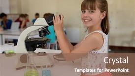  Presentation with classmates - Presentation with portrait-of-a-caucasian-elementary background and a violet colored foreground