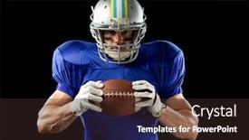  Presentation with american football - Theme featuring portrait-of-a-caucasian-male background and a wine colored foreground