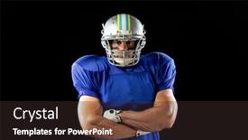  Presentation with team player - Cool new slides with portrait-of-a-caucasian-male backdrop and a wine colored foreground