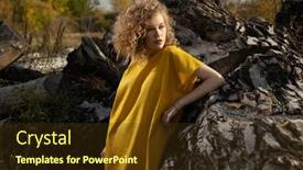  Presentation with hair dress - Slide set consisting of portrait-of-a-charming-young background and a tawny brown colored foreground