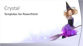  Presentation with studio lights - Presentation theme featuring portrait-of-a-cheerful-curly background and a  colored foreground