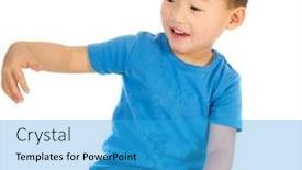  Presentation with handicap - Presentation theme with portrait-of-a-chinese-boy background and a  colored foreground