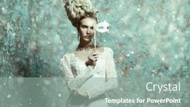  Presentation with beauty cosmetics - Presentation theme having portrait-of-a-cold-beautiful background and a gray colored foreground