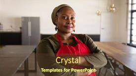  Presentation with confident - Slides with portrait-of-a-confident-african background and a tawny brown colored foreground