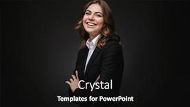  Presentation with formal - Audience pleasing presentation consisting of portrait of a confident young businesswoman wearing formal suit standing isolated over black background arms folded backdrop and a black colored foreground