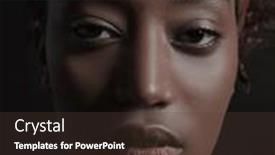  Presentation with vertical - Slide set consisting of portrait-of-a-confident-young background and a tawny brown colored foreground