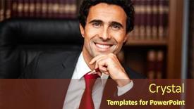  Presentation with professionalism - Presentation theme having portrait-of-a-confident background and a tawny brown colored foreground