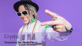  Presentation with punk - Slides enhanced with portrait-of-a-cool-punk background and a light blue colored foreground