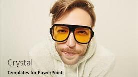  Presentation with cool - Audience pleasing slides consisting of portrait-of-a-cool-young backdrop and a lemonade colored foreground