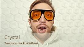  Presentation with cool - Slide deck featuring portrait-of-a-cool-young background and a soft green colored foreground