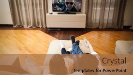  Presentation with movie - Presentation consisting of portrait-of-a-couple-watching background and a coral colored foreground