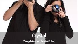  Presentation with shooting - Presentation with portrait-of-a-couple background and a dark gray colored foreground