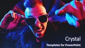  Presentation with light colors for solid waste - Theme featuring portrait of a crazy disco background and a navy blue colored foreground