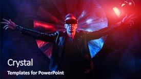  Presentation with disco - Amazing slides having portrait of a crazy disco backdrop and a  colored foreground