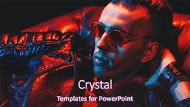  Presentation with disco - Cool new slides with portrait of a crazy disco backdrop and a  colored foreground