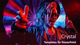  Presentation with disco - Audience pleasing PPT theme consisting of portrait-of-a-crazy-disco backdrop and a wine colored foreground