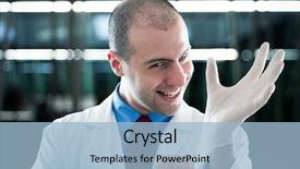  Presentation with creepy - Presentation having portrait of a creepy doctor background and a light blue colored foreground