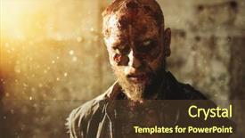  Presentation with creepy - Slide set featuring portrait of a creepy scary background and a tawny brown colored foreground