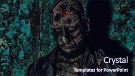  Presentation with scary halloween - Presentation featuring portrait of a creepy scary background and a wine colored foreground