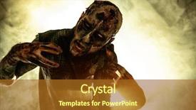  Presentation with scary halloween - Audience pleasing presentation consisting of portrait of a creepy scary backdrop and a tawny brown colored foreground