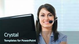  Presentation with customer verification - Amazing presentation theme having portrait of a customer representative backdrop and a wine colored foreground