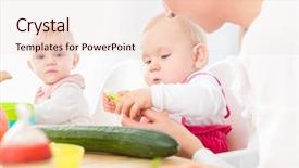  Presentation with blue food - Theme having portrait of a cute baby background and a lemonade colored foreground