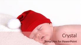  Presentation with cute baby - Colorful presentation enhanced with portrait of a cute baby backdrop and a coral colored foreground