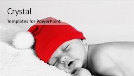  Presentation with cute baby - Colorful presentation theme enhanced with portrait of a cute baby backdrop and a white colored foreground