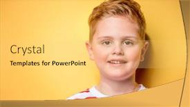  Presentation with bright yellow - Cool new theme with portrait of a cute boy over bright yellow background clothes for children kid's fashion backdrop and a yellow colored foreground
